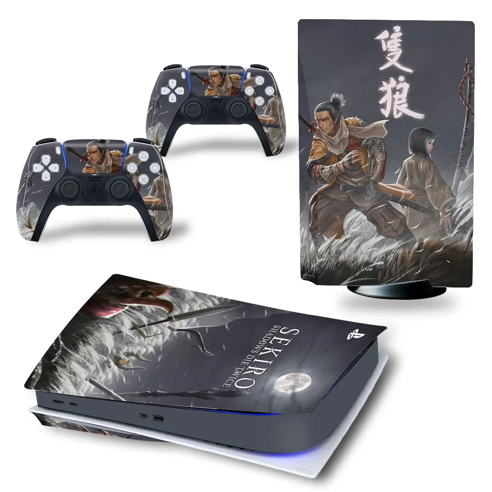 

Наклейка волк для PS5 Disc Edition, наклейка для консоли PlayStation 5 и 2 контроллера PS5 disk