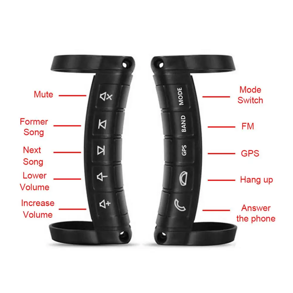 

Luminous Edition Universal Square Control Steering Wheel Controller Universal Wireless Multi-function Stereo DVD GPS Navigation