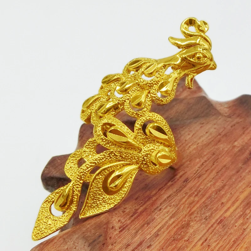 

Женское золотое кольцо 14K для женщин, индивидуальное изысканное ювелирное изделие, регулируемые Открытые Кольца, Свадебные обручальные юве...