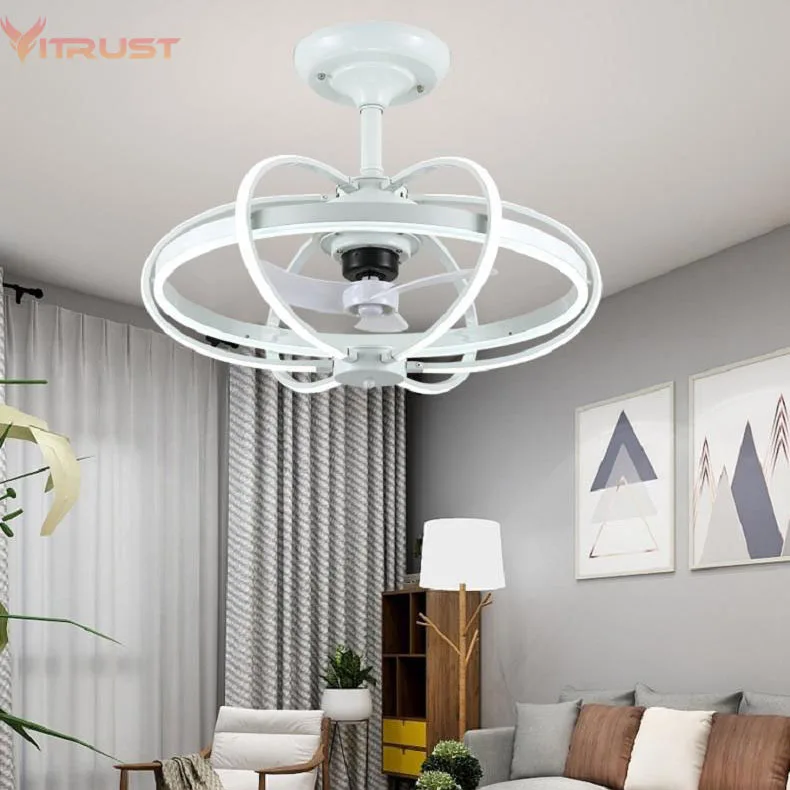 Креативный минималистичный потолочный вентилятор невидимый светильник для