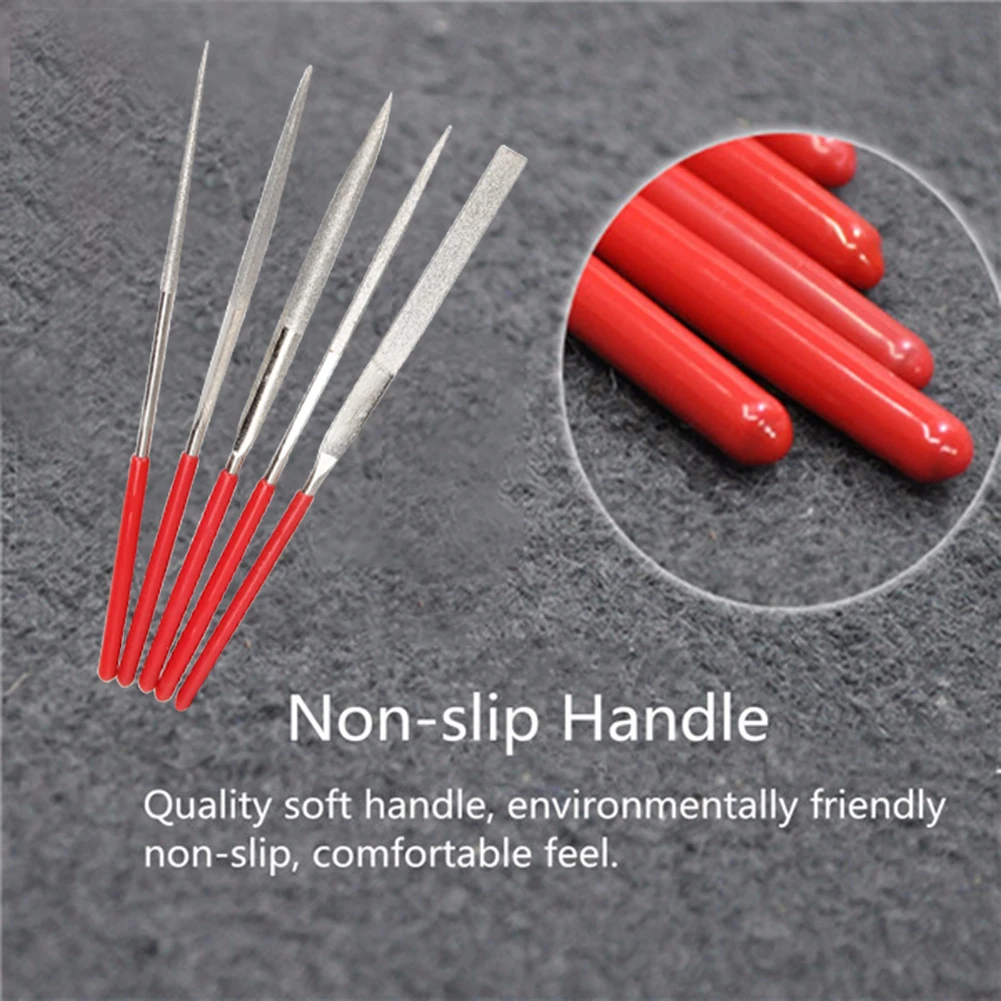 

5pcs Diamond Carving Tool Polishing Metal Glass Stone Wood Craft Needle File Set Stone Jewelry Metal Carving Tool