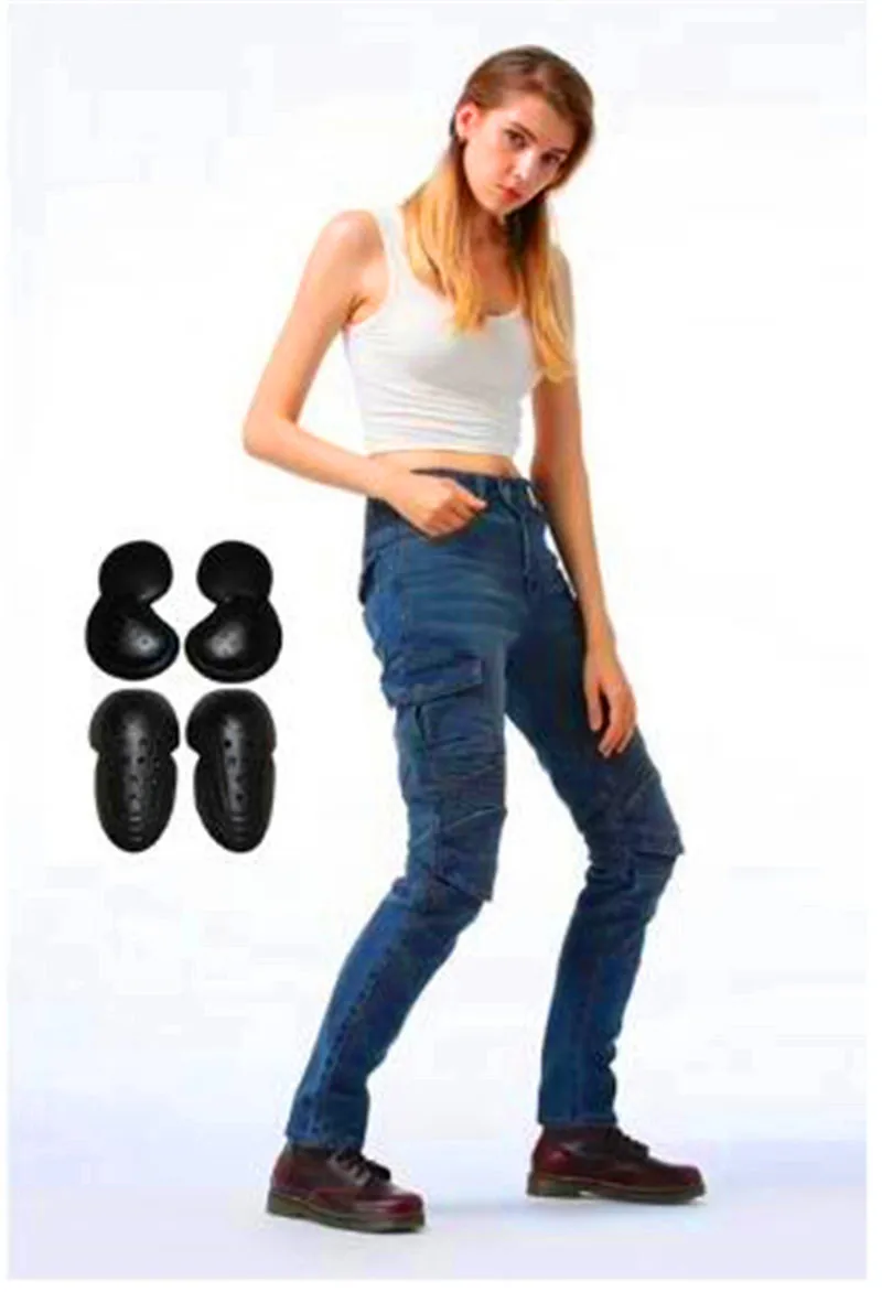 Модные женские противоударные брюки джинсы для езды на мотоцикле мотоциклетные