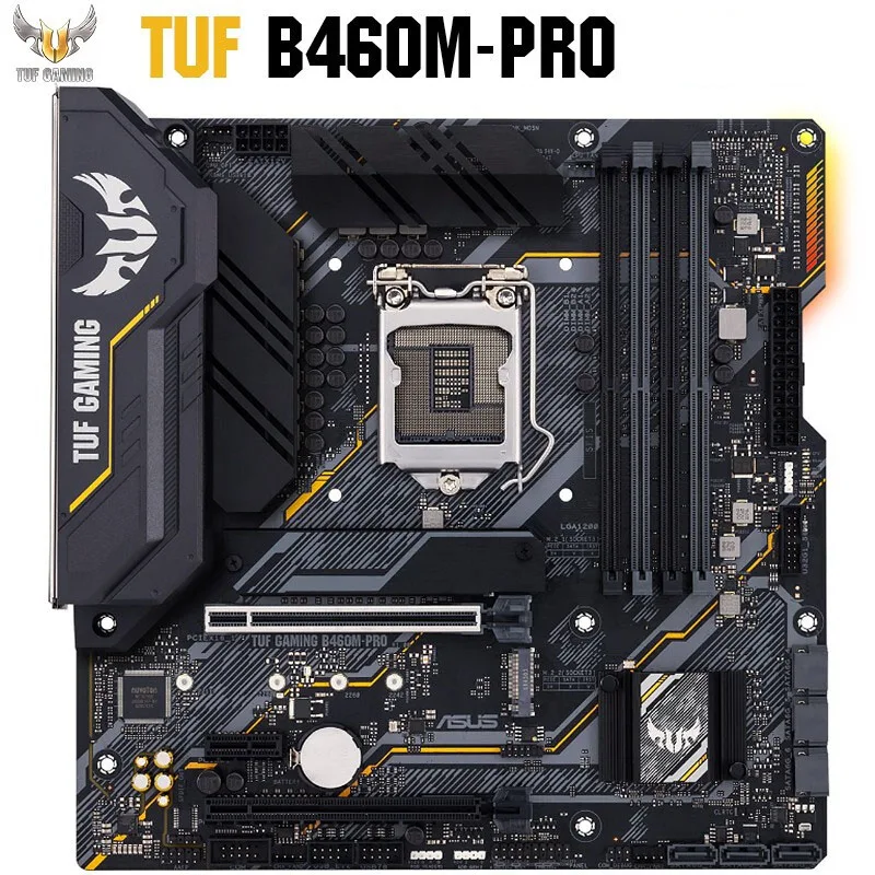 Verkaufen Marke Neue ASUS TUF GAMING B460M-PRO Schwere Schützen Motherboard Unterstützt CPU 10500/10400/10400F Intel B460/LGA 1200 M-ATX Mainboard