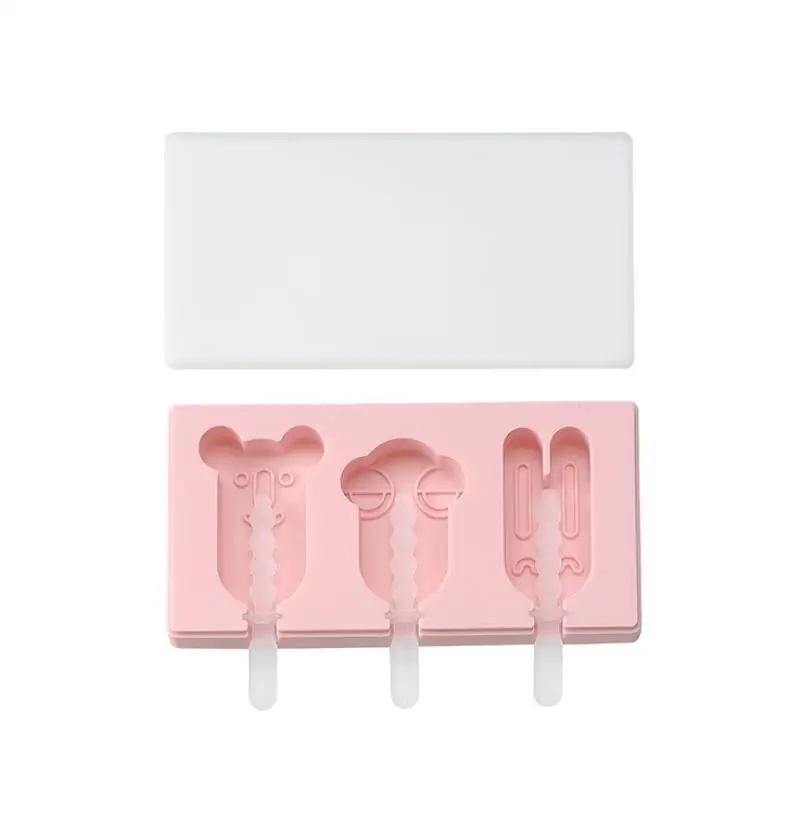 2021 симпатичная форма для мороженого с крышкой силиконовая домашнего ручной