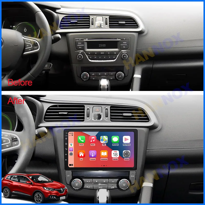 

Автомагнитола HANNOX для Renault Kadjar 2015, 2016, 2017, 2018, 2019, Android 11, Авторадио, аудио, GPS-навигация, мультимедийная система