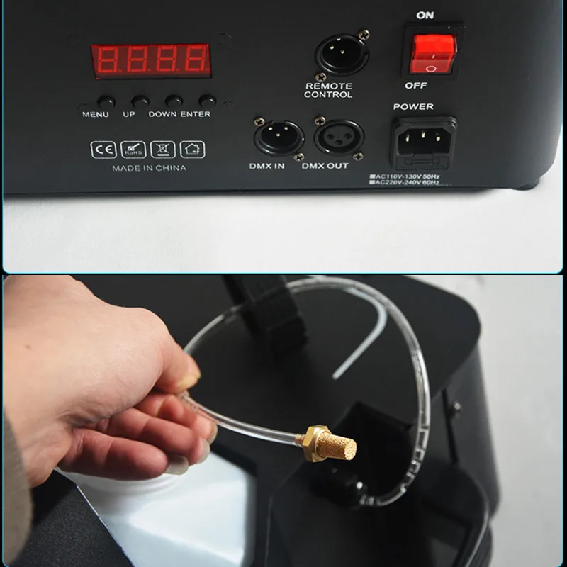 

Fast shipping disco 24X9w RGB Led smoke machine DMX512 Vertical fogger ejector dj disco concert stage light Upspray fog machine