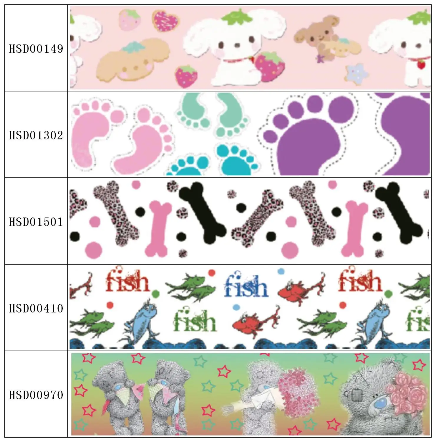 

HuangTao 22MM 25MM 38MM 50MM 75mm Printed Pattern on Grosgrain Ribbon for diy ribbon