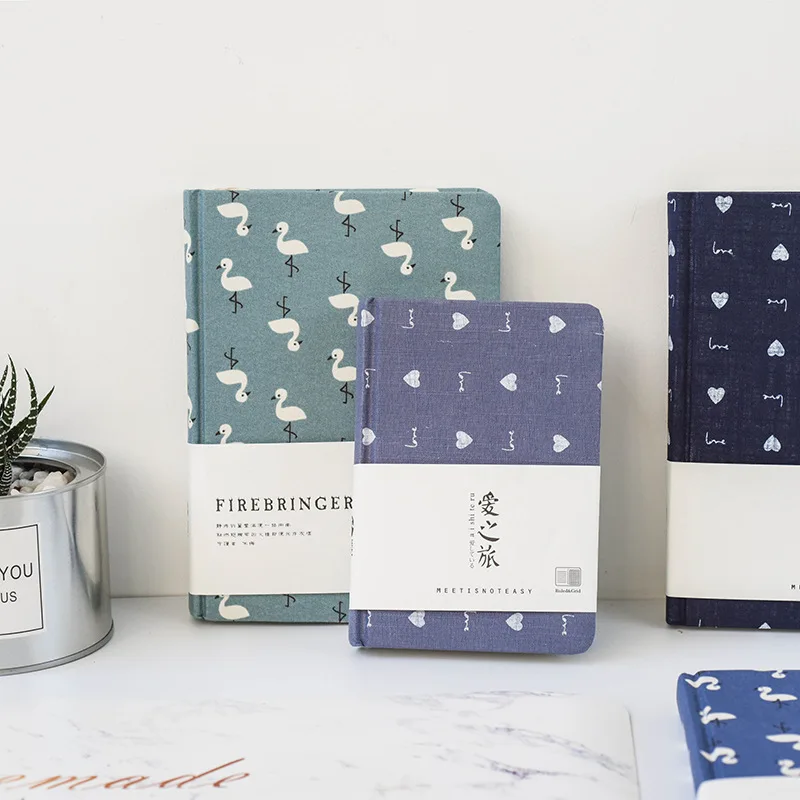 New Listing Floral Cloth Hard Cover Notebook Creative Fashion Diary Student Stationery | Канцтовары для офиса и дома