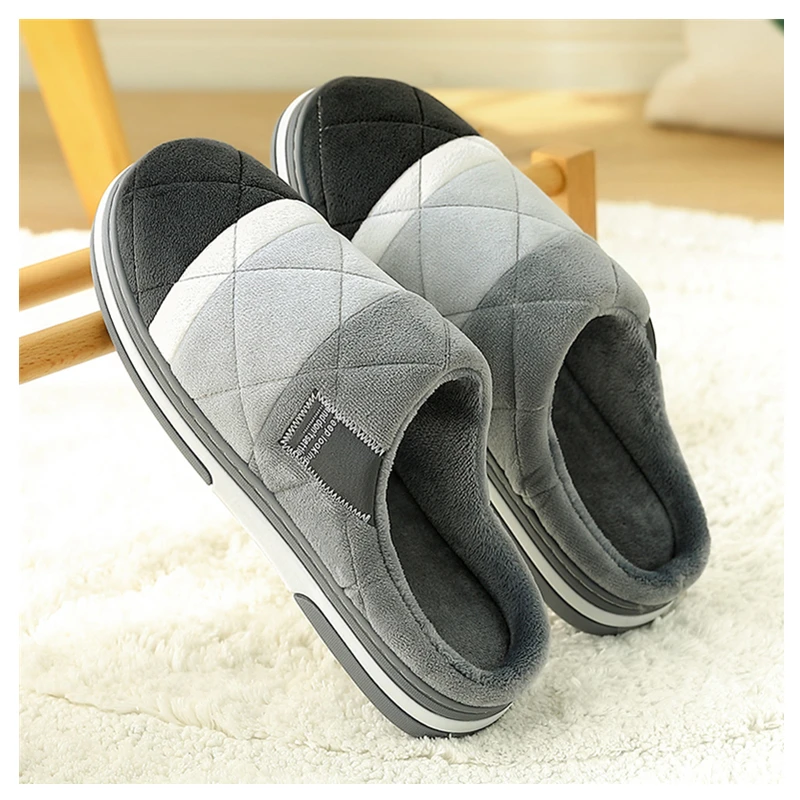 Мужские зимние домашние тапочки мягкая плюшевая домашняя обувь для пар мужская