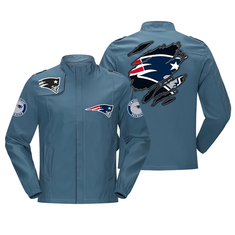 

Personalized Custom Fashion Spring and Autumn Zipper Men's Thin Jacket Fine Print Outdoor Casual Baseball Jacket