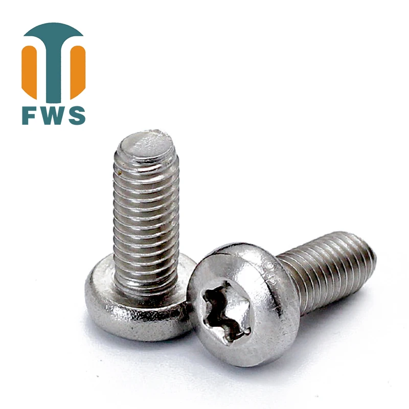 

304 A2-70 GB2672 DIN EN ISO 14583 M5 M6 M8 50 Pcs Stainless Steel Six-Lobe Torx Pan Round Head Screws Bolt Security Screw