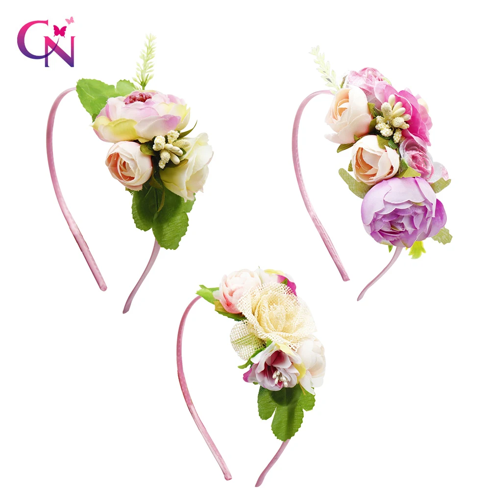 

Повязка на голову с цветами для девочек, элегантная повязка на голову для детей, аксессуары для волос для принцессы, реквизит для фотографии...