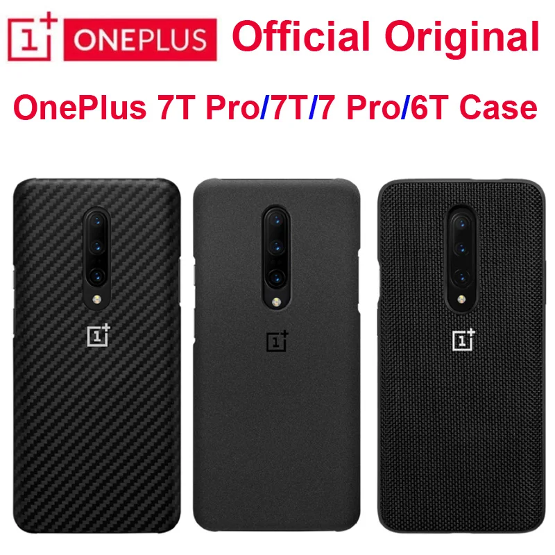 Оригинальный Официальный чехол OnePlus 7 Pro 7T 6T кевлар Карбон песчаник нейлон Oneplus