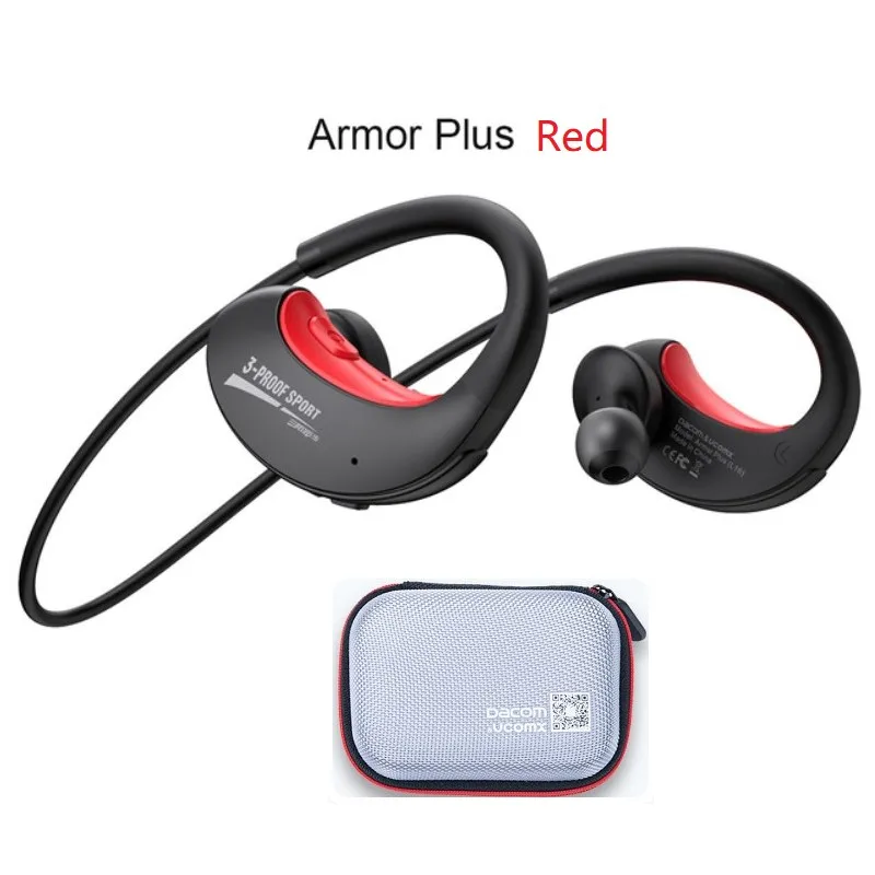 red gift box Новые Dacom ARMOR Plus спортивные беспроводные Bluetooth наушники IPX5 водонепроницаемые CSR v5.0 наушники для бега гарнитура с громкой связью - Цвет: red gift box