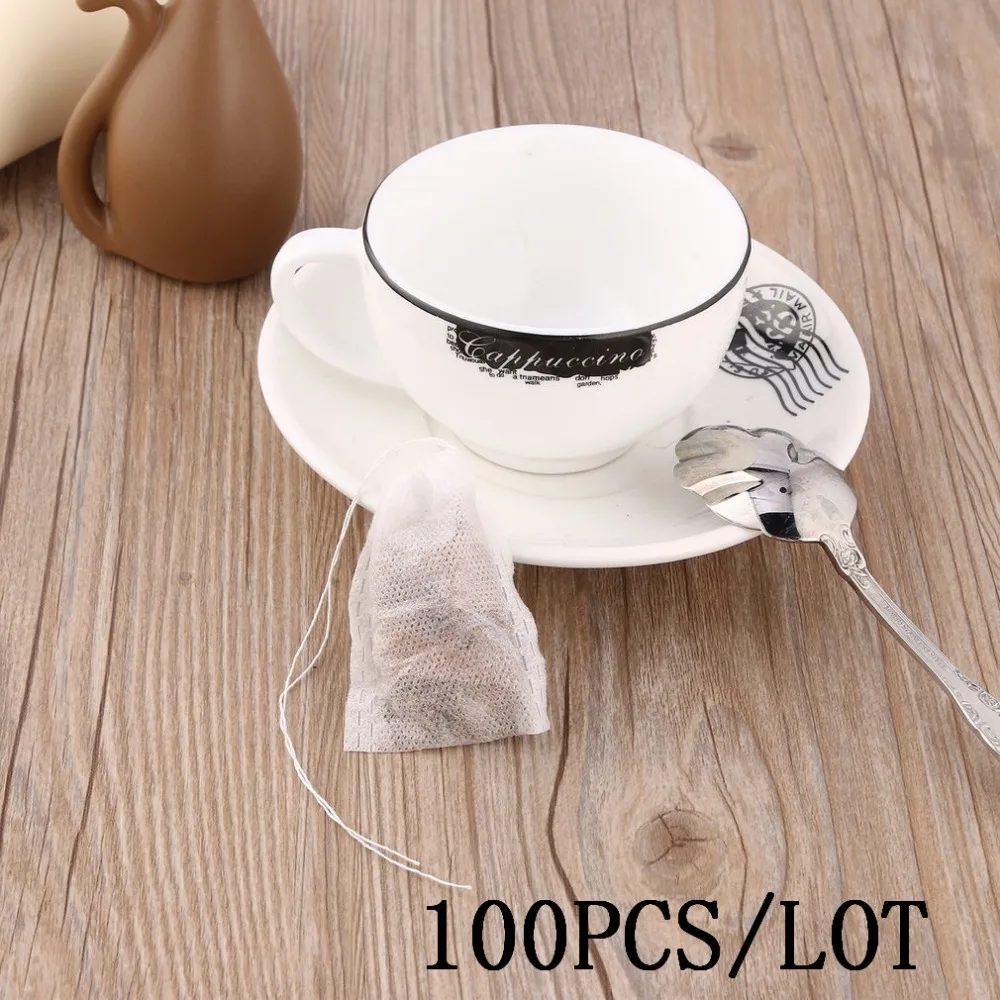 

Newest 100 PCS/Lot Empty Bag Teabags Infuser With String Heal Seal Sachet Filter Teabags For Suitable All Empty Tea Bags