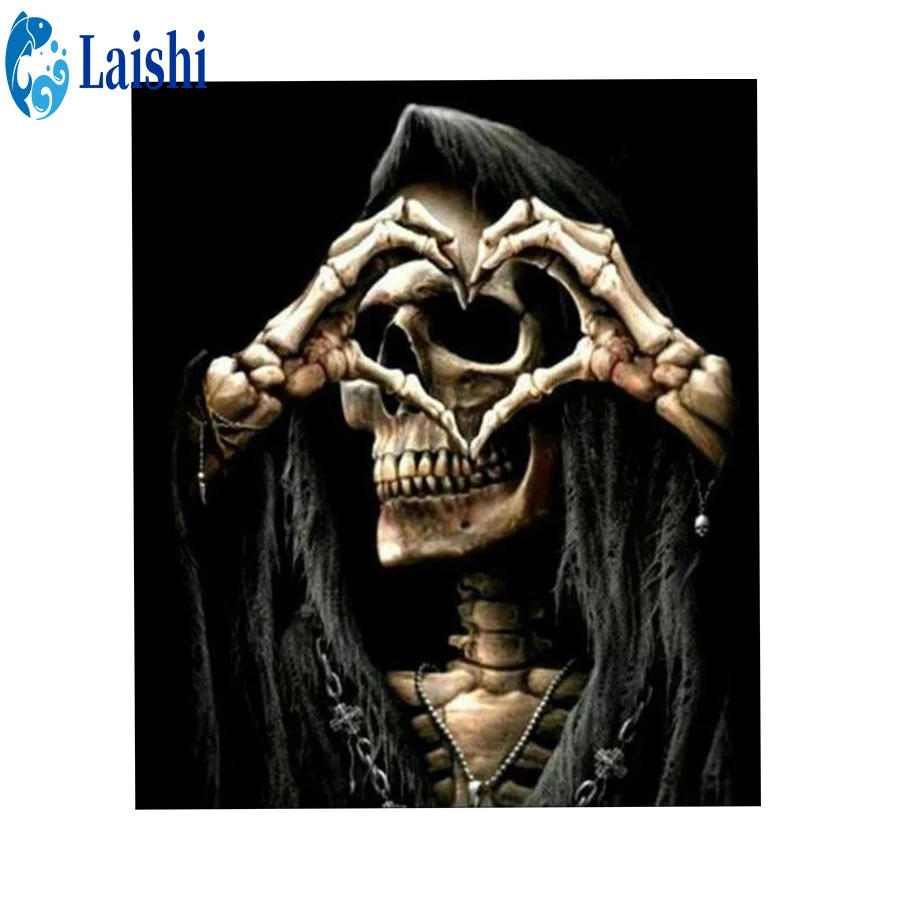 

Great Painter 5D DIY Love Skull Diamond Painting Full Square round /square Diamond Painting Embroidery Sale Rhinestones Picture