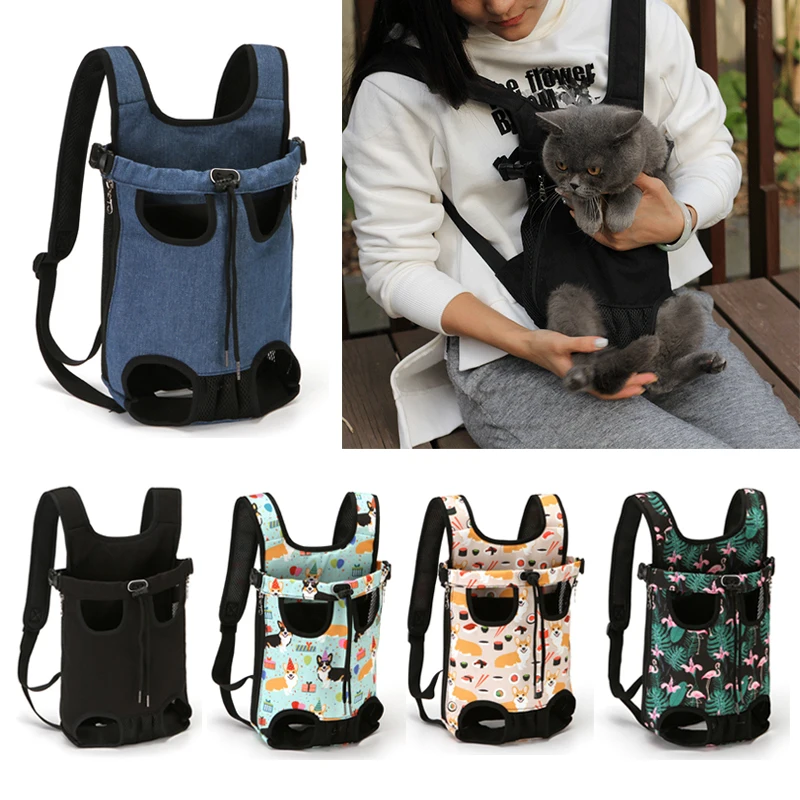 

Рюкзак-переноска для собак чихуахуа, нагрудпосылка для путешествий на открытом воздухе с дышащей сеткой для маленьких собак и кошек