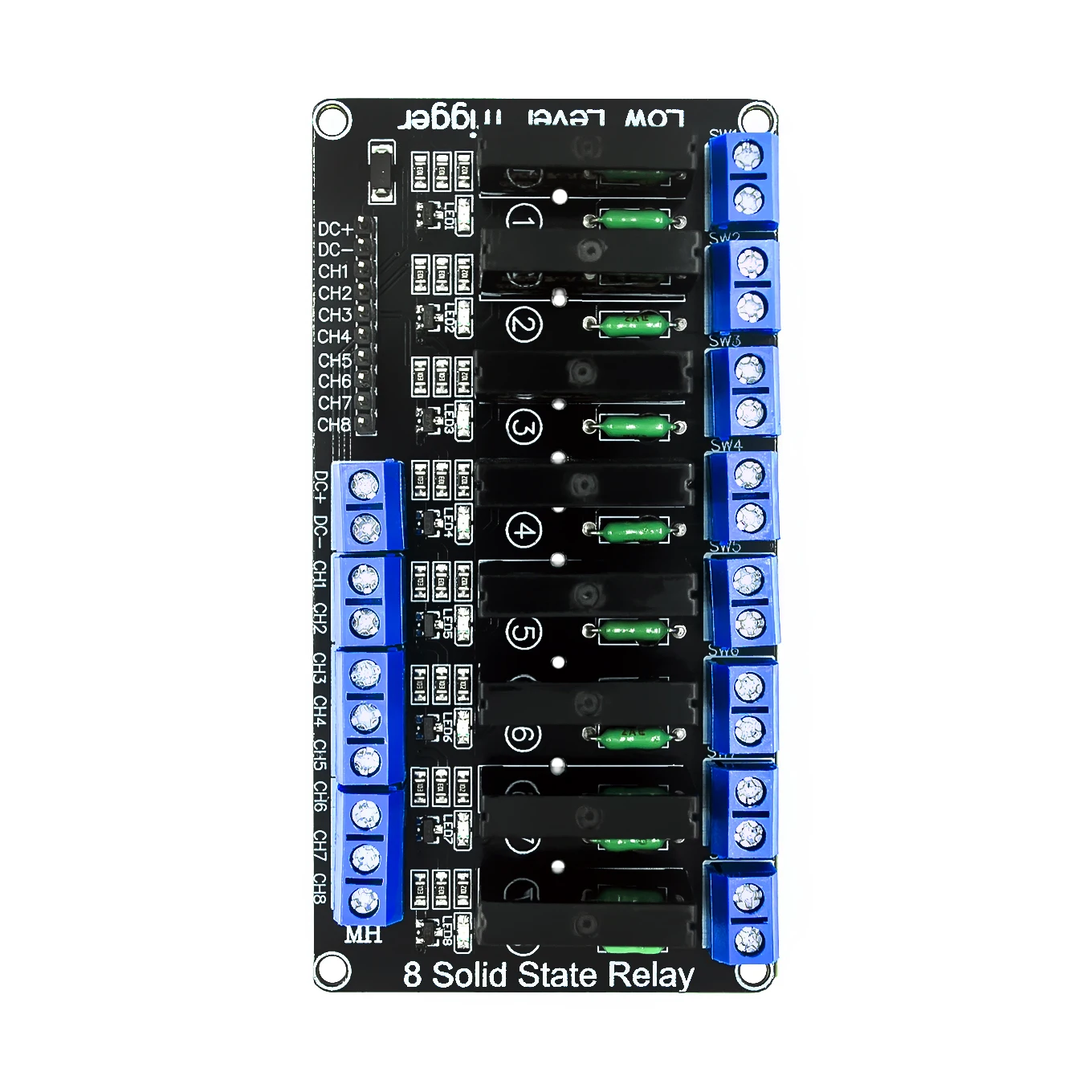 Твердотельное реле для arduino 1 / 2 4 8 каналов стандартная печатная плата SSR 5 в