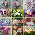 5D алмазная живопись, Калла, лилия, немецкий ирис, Лилия, тюльпан, вышивка, квадратная, круглая, сверло, фотография, Декор для дома