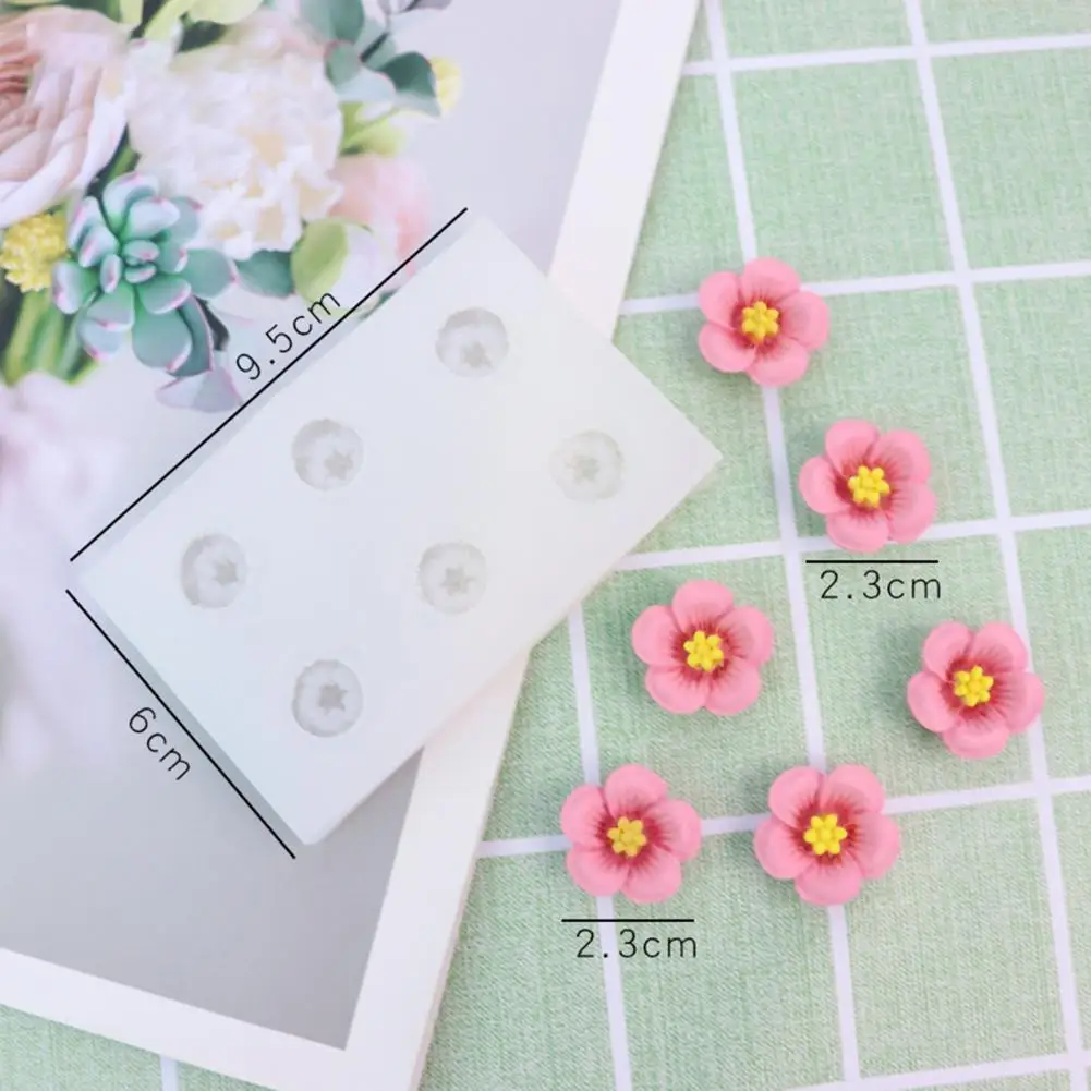 

Cherry blossom silica gel mold flip candy chocolate wind flower DIY drop gum expand incense stoneplaster mold
