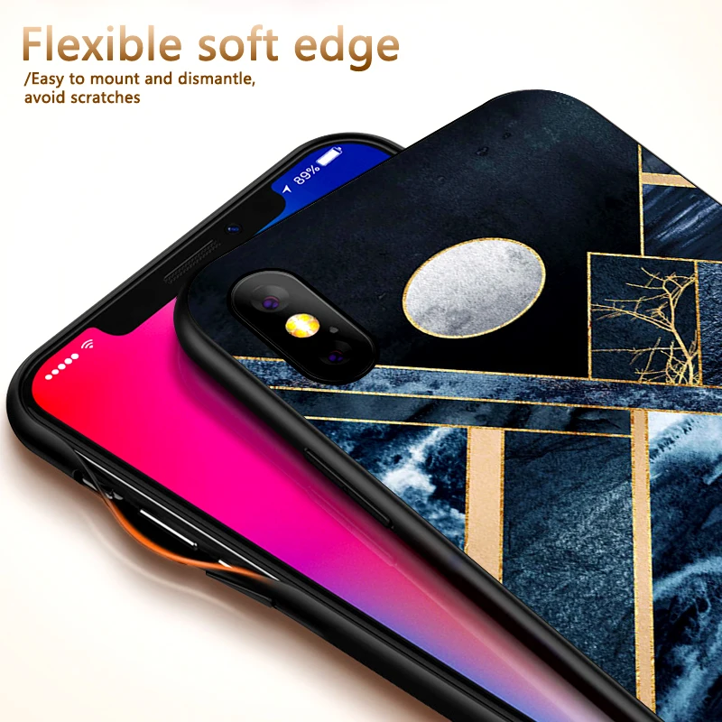 Мягкий силиконовый чехол для телефона iPhone XR TPU 5 5SE 6 6S 7 Plus 8Plus XS X Xr Max 9 Coque marble |