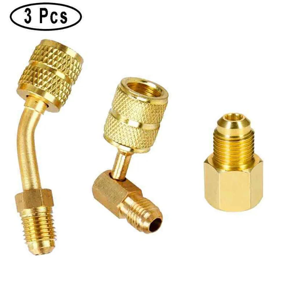 

3pcs R410a Adapter R134a Refrigerant Tank Vacuum Pump For Mini Split System HVAC Home Improvement Hardware Accessories