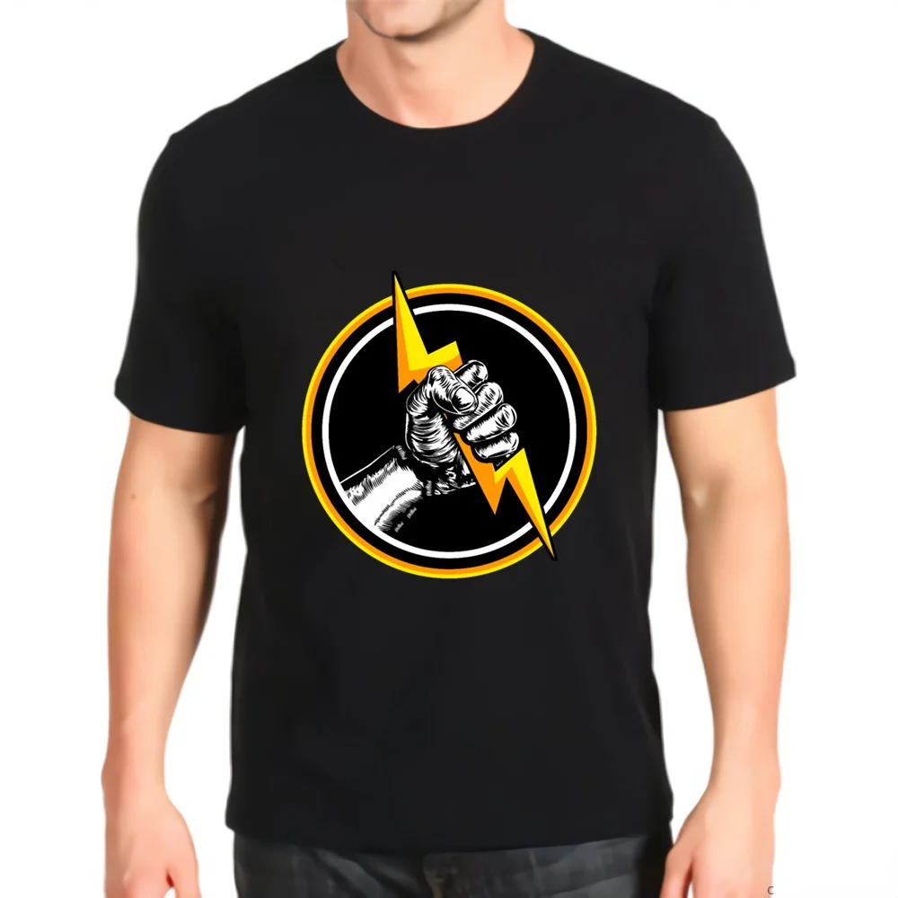 

Electrician Electrical Engineer Electricity Volt O-neck Print New T-shirt Men's Custom Made Short-sleeved Fashion Tee