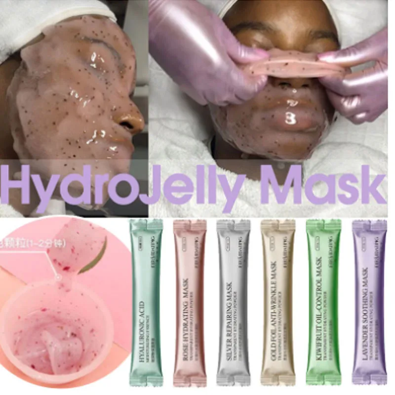 

10PCS Organic Hydrojelly Mask Powder Moisturizing Collagen Rose Hyaluronic Acid Soft Powder Beauty Modeling Peel Off Facial Mask