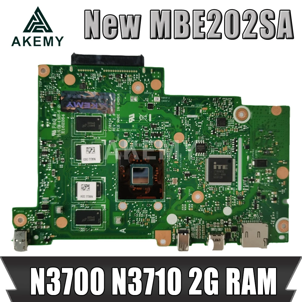 

Akemy New E202SA Mainboard For Asus EeeBook E202S E202SA laptop motherboard N3700 N3710 CPU 2G RAM