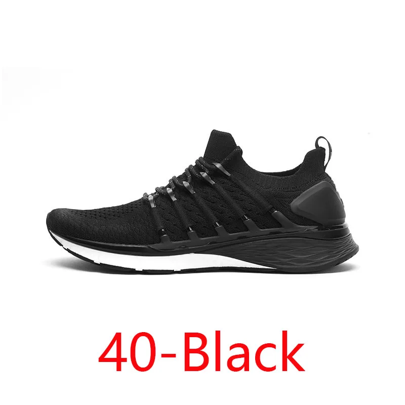 black 40 Новые Xiaomi Mijia кроссовки 3 мужские уличные спортивные Uni-moulding 3D Fishbone замок система Вязание верхние мужские кроссовки - Цвет: black 40