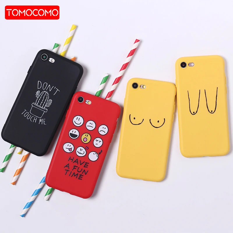 Силиконовый матовый мягкий чехол с забавными рисунками кактуса для iPhone 11 12 13 Pro 7