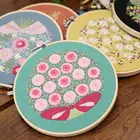 Набор для вышивки крестиком сделай сам, рукоделие с цветами для начинающих, искусственное украшение для дома