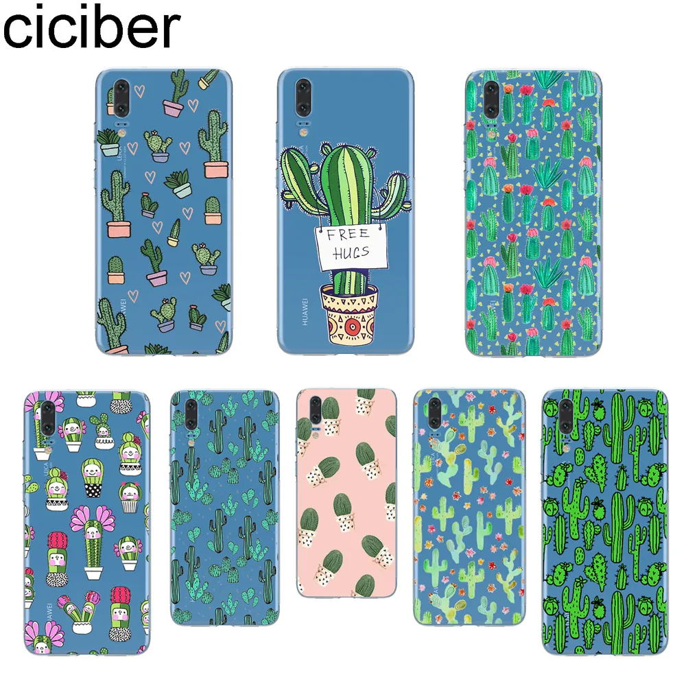 Ciciber летний цветочный чехол для телефона с изображением растений кактуса Huawei P20