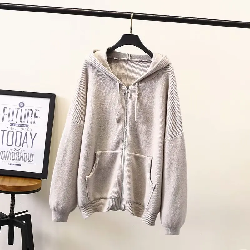 

Plus Size Women's Zipper Up Hoodies Oversized Hooded Autumn Winter Casual Jackets