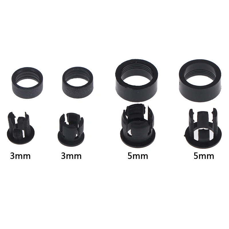 20Set High Quality 3mm/5mm Plastic LED Holders Clips-Bezels Mounts Cases With Outer Ring Tool Parts Wholesale