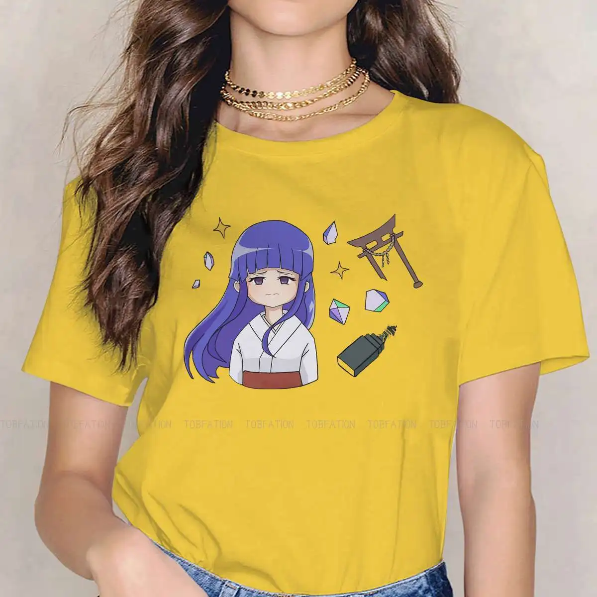 

Футболка Rika furудэ и Kakera World Stuff Graphic, футболка для отдыха в стиле хигураси No Naku Koro Ni, футболка с коротким рукавом для девушек, уникальный подаро...