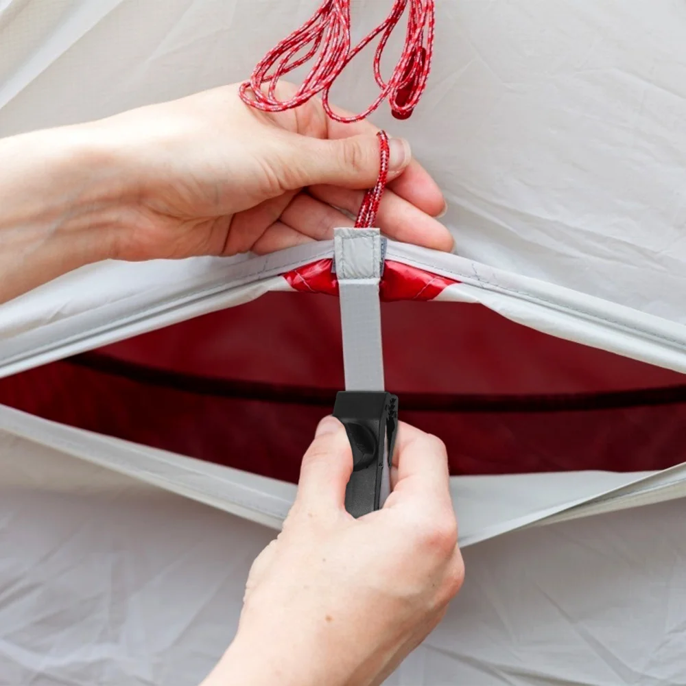 

1 Set Camping Tent Clips with Carabiners Nylon Awning Clips Fixing Buckles