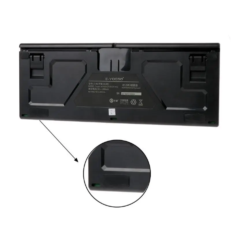 Русская Проводная клавиатура с USB RGB подсветкой механическая клавиатура 81 клавиша синие переключатели игровая клавиатура Z88