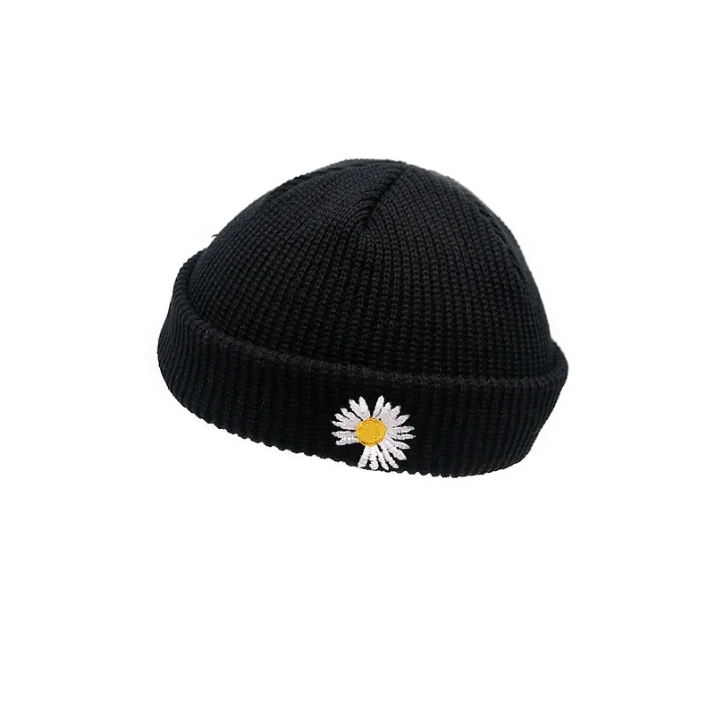 

Little daisy ins solid color knitted wool hat female yuppie melon leather hat landlord hat trendy male cold hat summer