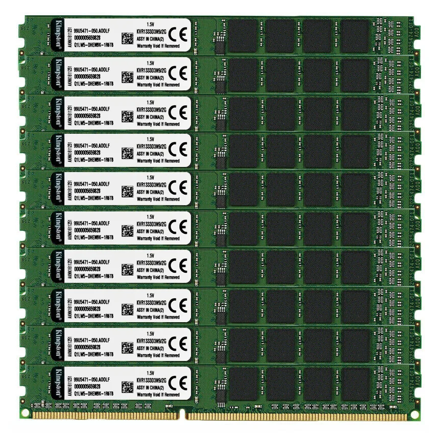 

20GB ( 2GB X 10 DDR3 RAM 1333Mhz PC3-10600 DIMM Desktop 240 Pins 1.5V compatible with Intel and for AMD ddr3 ram Desktop memory