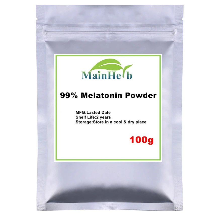 

100g 99%Pure Good sleep King- Melatonin powder for Improve sleep,Delaying aging ,prolong the period of deep sleep