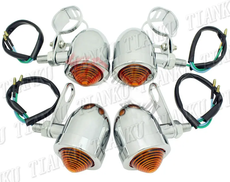 Передний + задний указатель поворота мотоцикла для Honda Shadow Spirit vlaero ACE Steed 400 600 1100 DLX