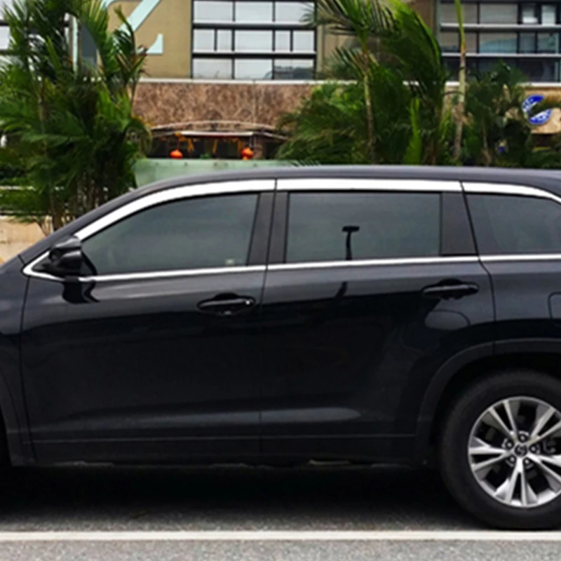 

Применение для Toyota Highlander 2015 -- 2019 год 6 шт. оконный козырек тела комплект дверная фурнитура гальваническим Запчасти дождь солнцезащитный коз...
