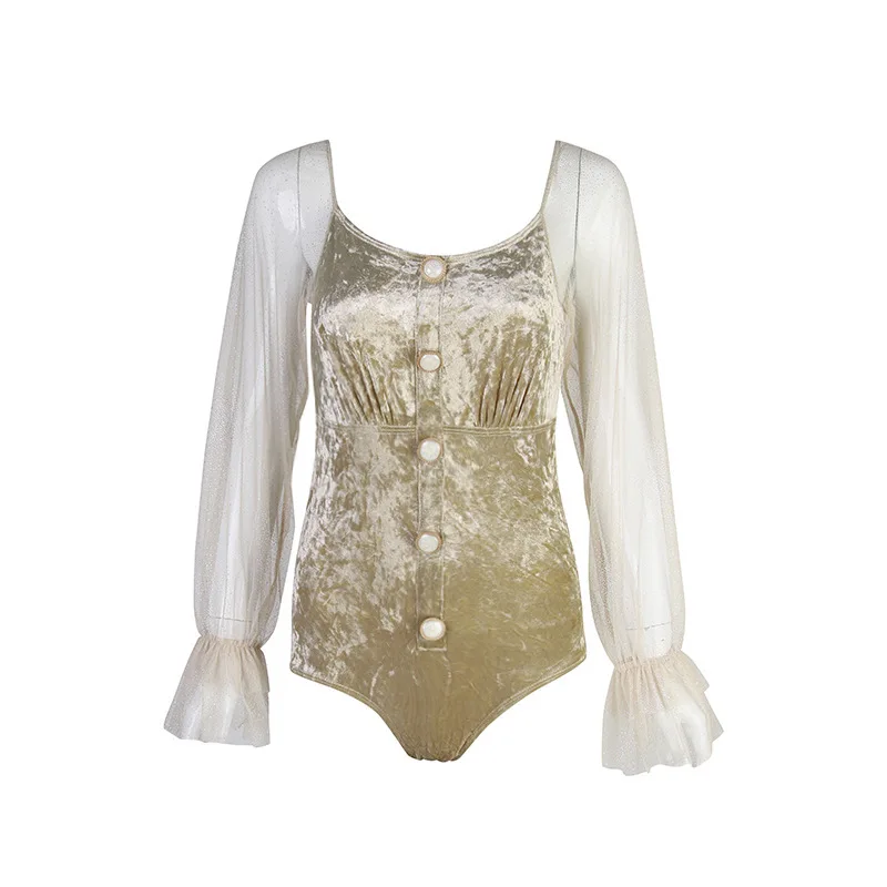 

Swimsuit Fused Swimsuit Woman One Piece Women Monokini Back Covering Push Uping Velvet Cotton Solid Swim Suit Swim Suit