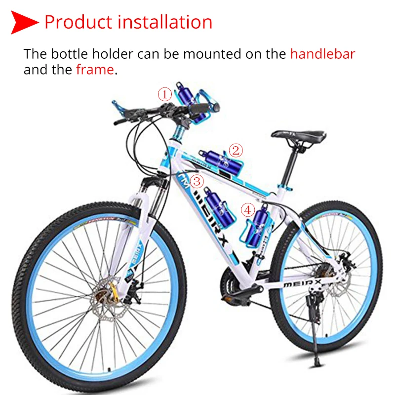 Складной велосипедный держатель для бутылки с водой горного велосипеда