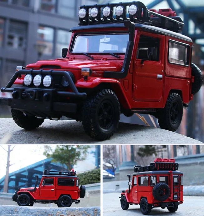 Модель автомобиля Toyota FJ40 модель из сплава Детская рождественские подарки