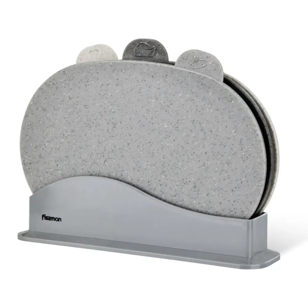 Разделочный блок Fissman нескользящая круглая разделочная доска антибактериальные