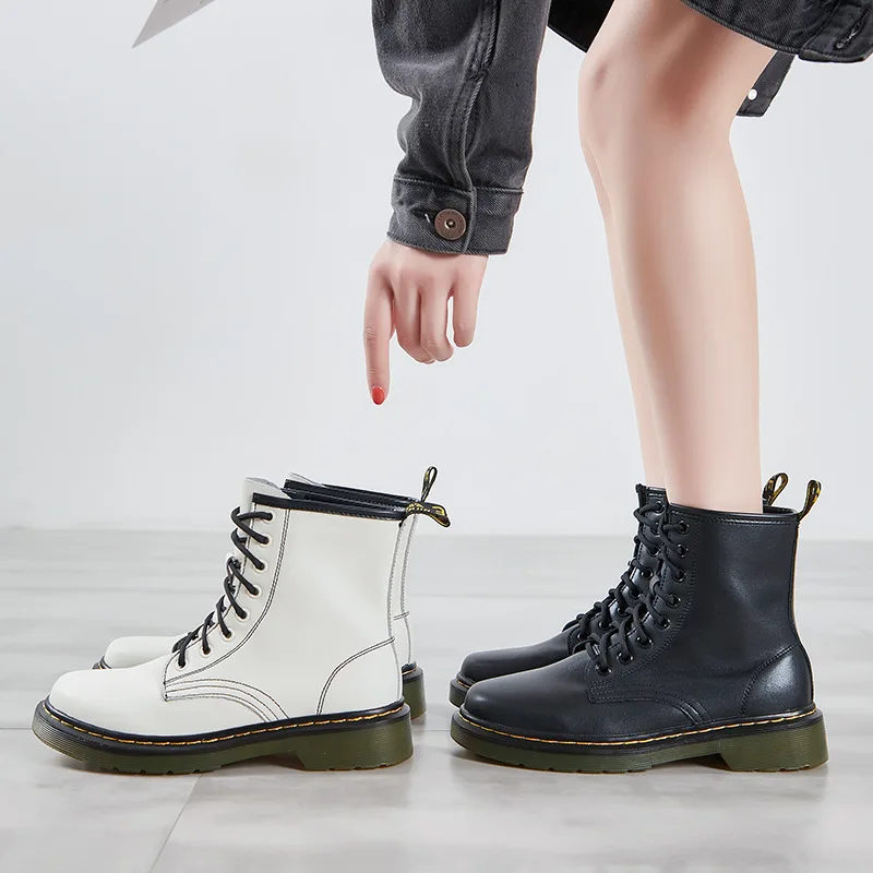 

Женские кожаные ботинки, женские ботильоны, женские ботильоны, модная женская обувь, большой размер 35-42