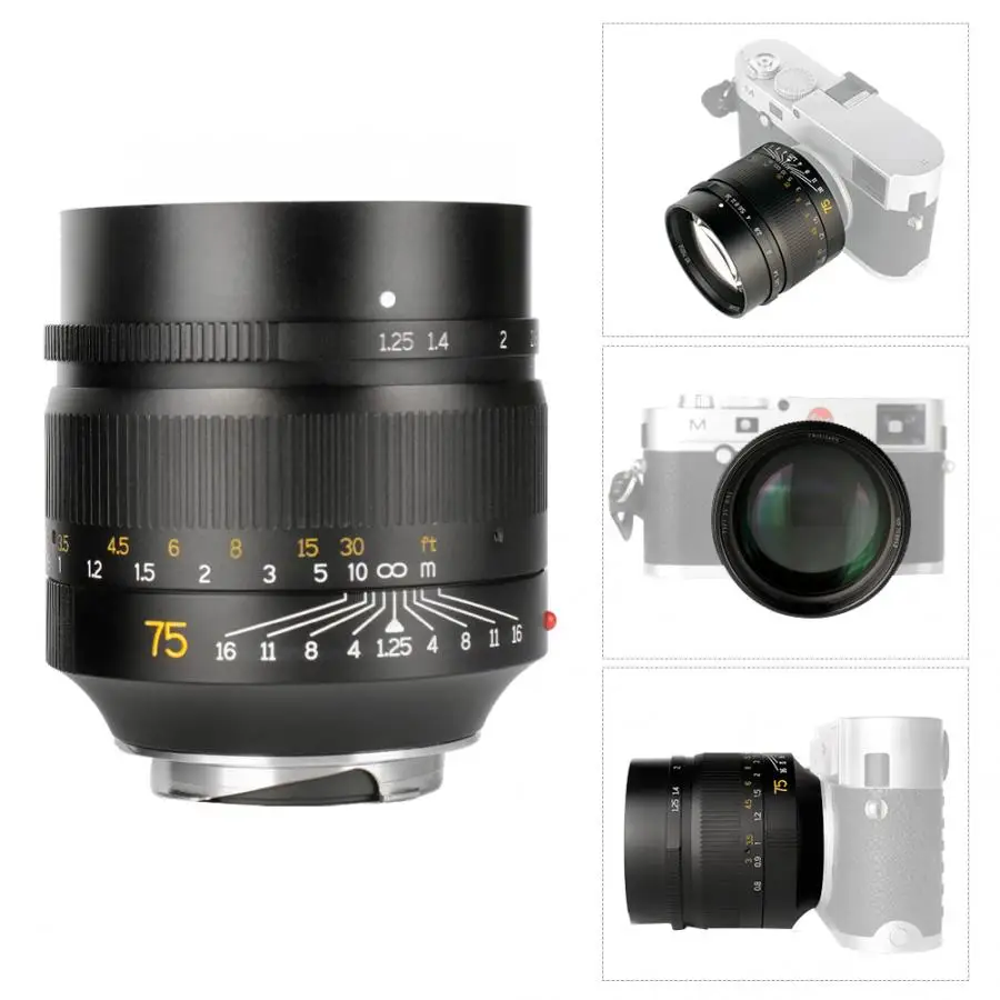 7 ремесленников 75 мм F1.25 ручной фокус объектив для Leica M Mount камеры