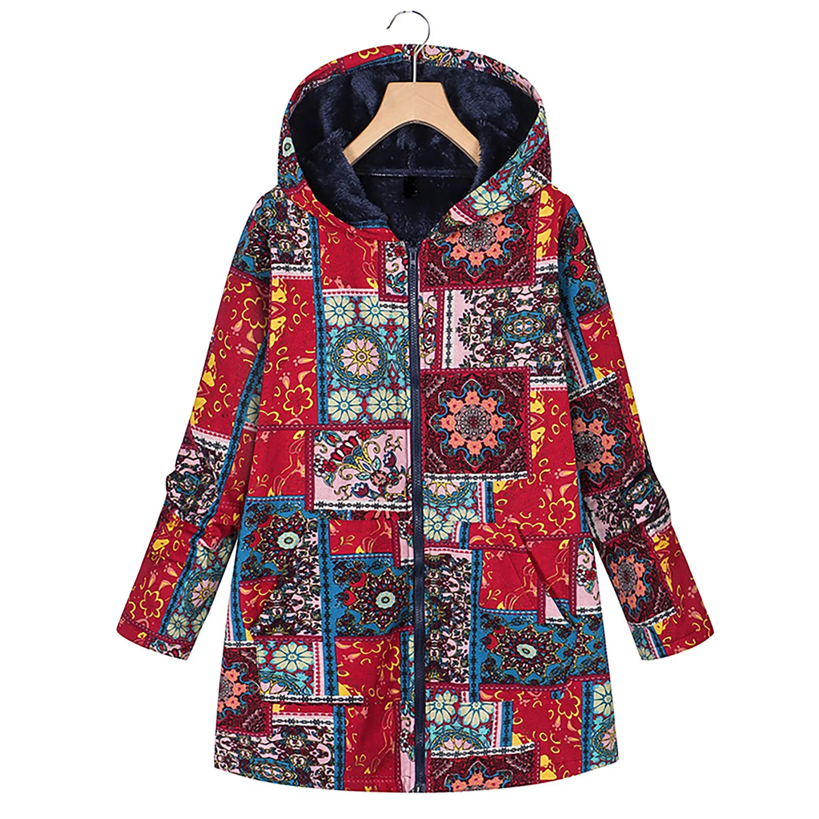 

Women's Autumn Winter Jackets New Fashion Bohemian Style Long Sleeve Jackets With Hood Button Up Long Coat casaco feminino